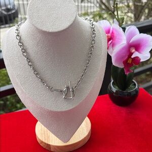 Elegant Silver Chain Necklace 16 inch